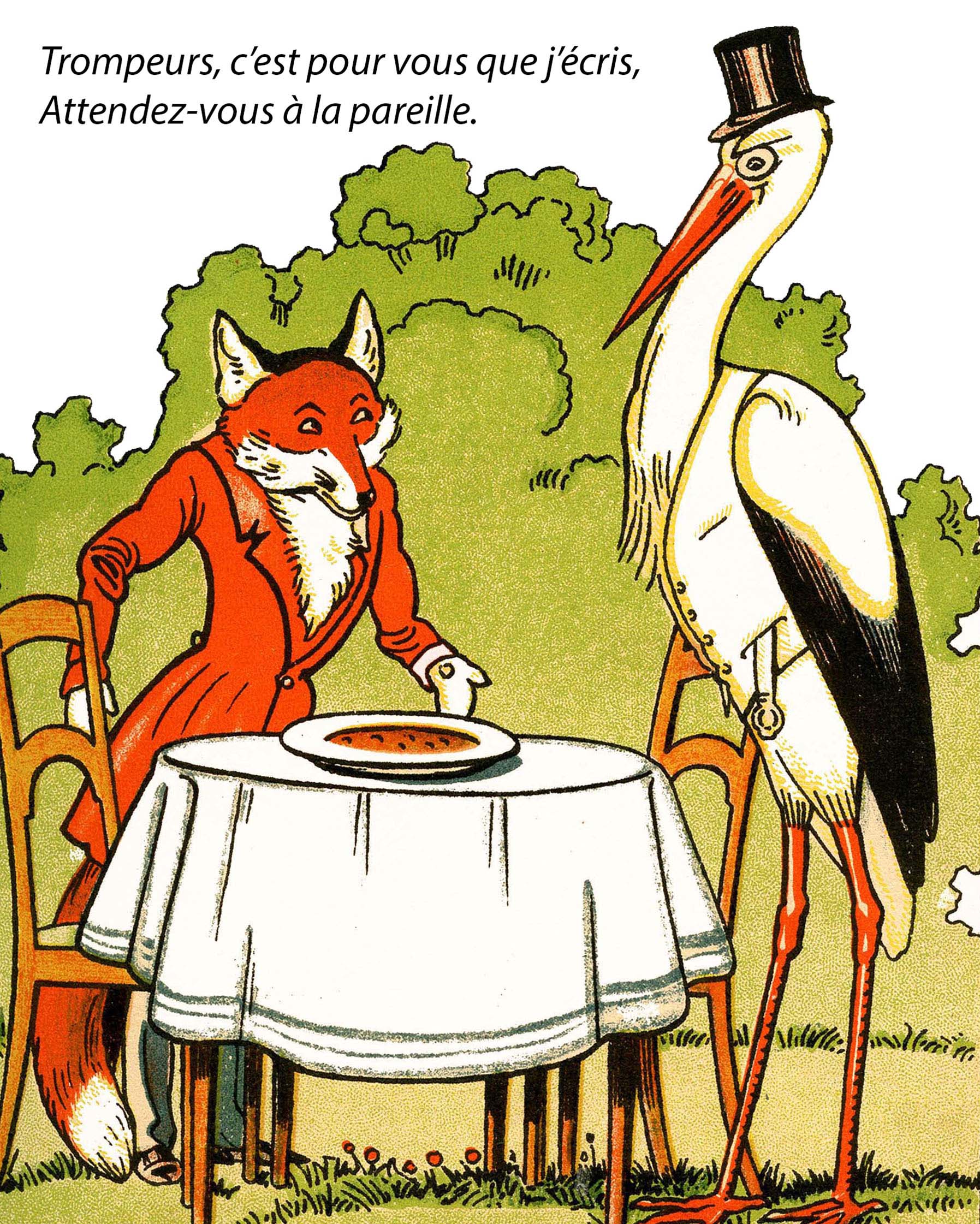 Morale Le Renard Et La Cigogne La Fontaine - Ch Thierry