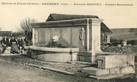 La Fontaine édifiée à Chamery offerte par Mme Roosevelt