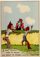 Le loup plaidant contre le cheval par devant le singe, illustration : Starling