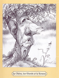 Le Chêne, les Glands et le Roseau