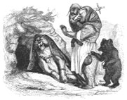 la lionne et l'ourse, Grandville