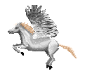 Pgase, le cheval ail de la mythologie grecque qui fit jaillir la fontaine Hippocrne, o les potes venaient puiser leur inspiration.