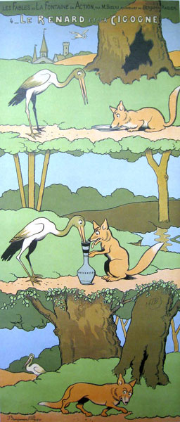 le renard et la cigogne... à l'école