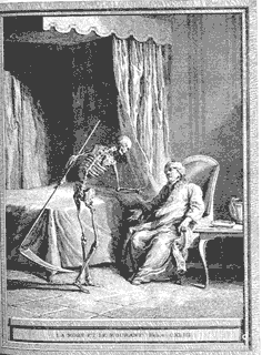 La mort et le mourant ; J.B. Oudry