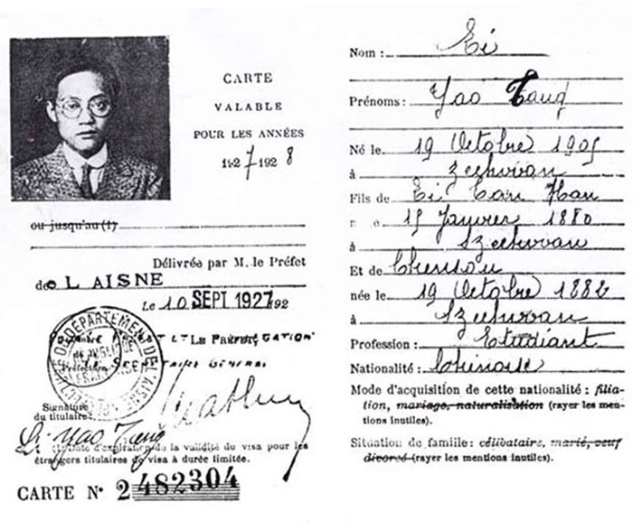 carte séjour Li Yao Tang